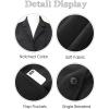 imageFlygo Womens Faux Suede Blazer Jacket Vintage Long Sleeve Button Down Casual Blazer Business Work OutfitsBlack