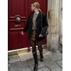 imageFlygo Womens Faux Suede Blazer Jacket Vintage Long Sleeve Button Down Casual Blazer Business Work OutfitsBlack