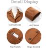 imageFlygo Womens Faux Suede Blazer Jacket Vintage Long Sleeve Button Down Casual Blazer Business Work OutfitsBrown