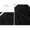 imageFlygo Womens Flared Layered Peated Ruffles Waterfall Midi SkirtBlack