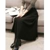 imageFlygo Womens Flared Skinny High Waisted ALine Mid Long SkirtBlack
