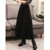 imageFlygo Womens Flared Skinny High Waisted ALine Mid Long SkirtBlack
