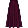 imageFlygo Womens Flared Skinny High Waisted ALine Mid Long SkirtWine Red