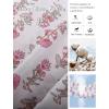 imageFlygo Womens Floral Pajamas Set Casual 2 Piece Outfits Button Down Shirt Shorts Linen Pj Lounge Sets Beach Vacation WearPink
