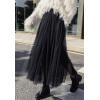 imageFlygo Womens High Waist ALine Tulle Long Midi Skirt Princess Tutu Party SkirtsBlack