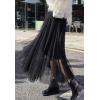 imageFlygo Womens High Waist ALine Tulle Long Midi Skirt Princess Tutu Party SkirtsBlack