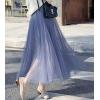 imageFlygo Womens High Waist ALine Tulle Long Midi Skirt Princess Tutu Party SkirtsBlue