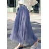 imageFlygo Womens High Waist ALine Tulle Long Midi Skirt Princess Tutu Party SkirtsBlue
