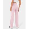 imageFlygo Womens High Waisted Multiple Pockets Straight Leg Flexipants Stretchy Work Trousers Button Down Casual PantsPink