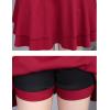 imageFlygo Womens High Waisted Tiered Layered ALine Flared Pleated Mini SkirtRed
