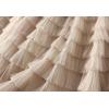 imageFlygo Womens Long Maxi Tulle Skirts A Line Ruffle High Waisted Tiered Layered Mesh Tutu Skirt PetticoatApricot