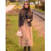 imageFlygo Womens Long Maxi Tulle Skirts A Line Ruffle High Waisted Tiered Layered Mesh Tutu Skirt PetticoatKhaki