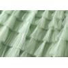 imageFlygo Womens Long Maxi Tulle Skirts A Line Ruffle High Waisted Tiered Layered Mesh Tutu Skirt PetticoatLight Green
