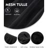 imageFlygo Womens Maxi Tulle Skirt Long Tiered A Line Mesh Tutu Fairy High Elastic Waist Pleated Layered SkirtsBlack
