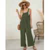 imageFlygo Womens Overalls Loose Fit Wide Leg Jumpsuits 2025 Summer Casual Rompers Jumper with PocketsArmy Green