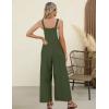 imageFlygo Womens Overalls Loose Fit Wide Leg Jumpsuits 2025 Summer Casual Rompers Jumper with PocketsArmy Green