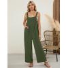 imageFlygo Womens Overalls Loose Fit Wide Leg Jumpsuits 2025 Summer Casual Rompers Jumper with PocketsArmy Green