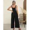 imageFlygo Womens Overalls Loose Fit Wide Leg Jumpsuits 2025 Summer Casual Rompers Jumper with PocketsBlack
