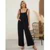 imageFlygo Womens Overalls Loose Fit Wide Leg Jumpsuits 2025 Summer Casual Rompers Jumper with PocketsBlack