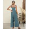 imageFlygo Womens Overalls Loose Fit Wide Leg Jumpsuits 2025 Summer Casual Rompers Jumper with PocketsBlue Grey