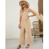 imageFlygo Womens Overalls Loose Fit Wide Leg Jumpsuits 2025 Summer Casual Rompers Jumper with PocketsKhaki