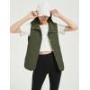 imageFlygo Womens Quilted Vest Stand Collar Lightweight Button Down Puffer Padded Outerwear Gilet with PocketsArmy Green