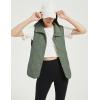 imageFlygo Womens Quilted Vest Stand Collar Lightweight Button Down Puffer Padded Outerwear Gilet with PocketsBean Green