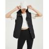 imageFlygo Womens Quilted Vest Stand Collar Lightweight Button Down Puffer Padded Outerwear Gilet with PocketsBlack