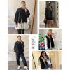 imageFlygo Womens Quilted Vest Stand Collar Lightweight Button Down Puffer Padded Outerwear Gilet with PocketsBlack