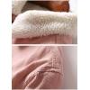 imageFlygo Womens Single Breasted Sherpa Fleece Lined Fur Collar Corduroy JacketDark Grey