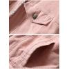 imageFlygo Womens Single Breasted Sherpa Fleece Lined Fur Collar Corduroy JacketDark Grey