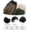 imageFlygo Womens Wide Leg Baggy Pants Casual Elastic High Waisted Palazzo Harem Slacks Ankle Length Loose Trousers with PocketsBlack