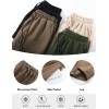 imageFlygo Womens Wide Leg Baggy Pants Casual Elastic High Waisted Palazzo Harem Slacks Ankle Length Loose Trousers with PocketsChestnut