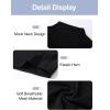 imageFlygo Yoga Shirts with Built in Bra Padded Crop Tops Long Sleeve Gym T Shirt for Women WorkoutBlack