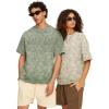 imageFlygo 2 Pack Mens Oversized TShirts Vintage Washed Tee Loose Fit Unisex Short Sleeve Casual Basic Graphic Tees Shirt TopsArmygreenkhaki