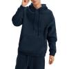imageFlygo Mens Hoodie Oversized Fleece Pullover Fashion Hoodies Casual Long Sleeve Hooded Sweatshirt StreetwearNavy