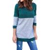 imageFlygo Womens Casual Long Sleeve Crewneck Tunics T Shirt TopsGreen