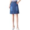 imageFlygo Womens High Waist Stretchy Bodycon Denim SkirtBlue