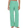 imageFlygo Womens Pajama Pants Wide Leg Gingham Lounge Pants Plaid Cotton Pajama Bottoms with PocketsGreen