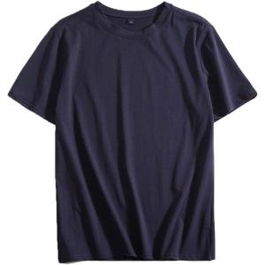 imageFlygo Mens Classic Cotton Summer Crewneck Short Sleeve TShirt Blouses TopsNavy