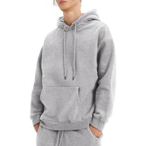 imageFlygo Mens Hoodie Oversized Fleece Pullover Fashion Hoodies Casual Long Sleeve Hooded Sweatshirt StreetwearGrey Heather