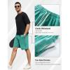 imageFlygo Mens Sweat Shorts Athletic Acid Washed Cotton Gym Short Elastic Waist Drawstring Workout Jogger Pants with PocketsGreen