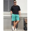 imageFlygo Mens Sweat Shorts Athletic Acid Washed Cotton Gym Short Elastic Waist Drawstring Workout Jogger Pants with PocketsGreen