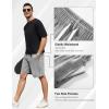 imageFlygo Mens Sweat Shorts Athletic Acid Washed Cotton Gym Short Elastic Waist Drawstring Workout Jogger Pants with PocketsGrey