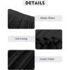 imageFlygo Pleated Skirts for Women Elastic High Waist ALine Midi Skirt Casual Flowy Swing Pleated SkirtBlack