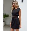 imageFlygo Summer Short Skirt Sets Women 2 Piece Outfits Crewneck Tank Vest Mini Skirt Set for GirlsBlack