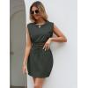 imageFlygo Summer Short Skirt Sets Women 2 Piece Outfits Crewneck Tank Vest Mini Skirt Set for GirlsDarkgrey