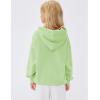 imageFlygo Unisex Girls Boys Embossed Pullover Hoodie Kids Basic Long Sleeve Soft Sweatshirt with PocketsGreen