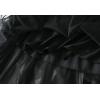 imageFlygo Womens A Line Ruffle Tulle Midi Skirt Embroidered Pearls Beading Fairy High Waisted Long Mesh Tutu SkirtsBlack