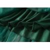 imageFlygo Womens A Line Ruffle Tulle Midi Skirt Embroidered Pearls Beading Fairy High Waisted Long Mesh Tutu SkirtsGreen